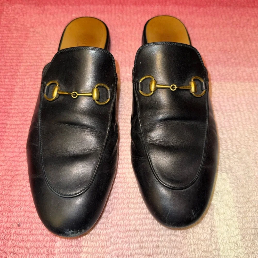 Gucci Princetown Slipper Mule in Black Leather - Picture 7 of 15